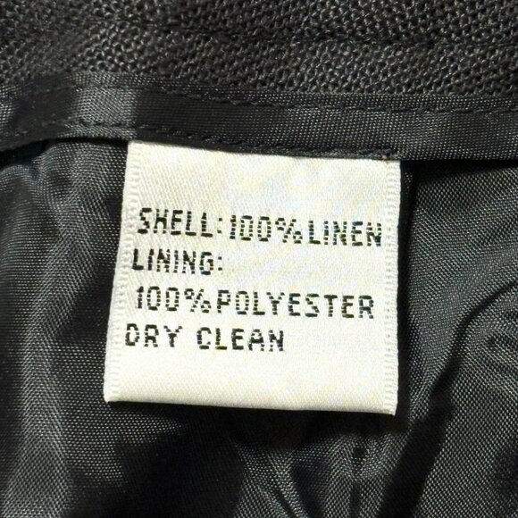 VTG TALBOTS Irish Linen Wide Leg Clam Digger Trouser Pants in Black SZ 10 - Picture 7 of 9